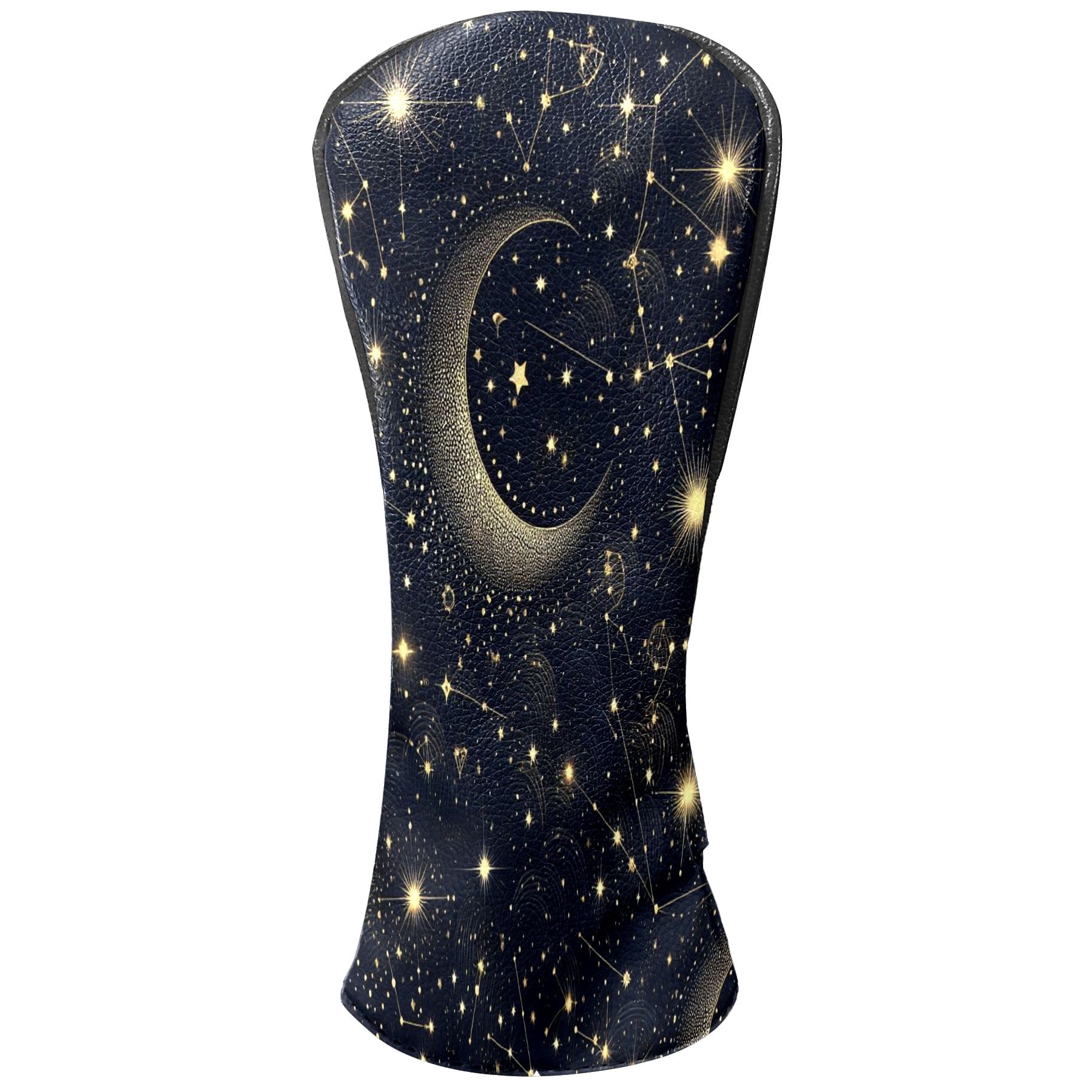 Golf Club Covers, Blue Starry Night Premium PU Leather Driver Hybrid Putter Head Covers with Velvet Lining, Waterproof Golf Gifts for Men Women