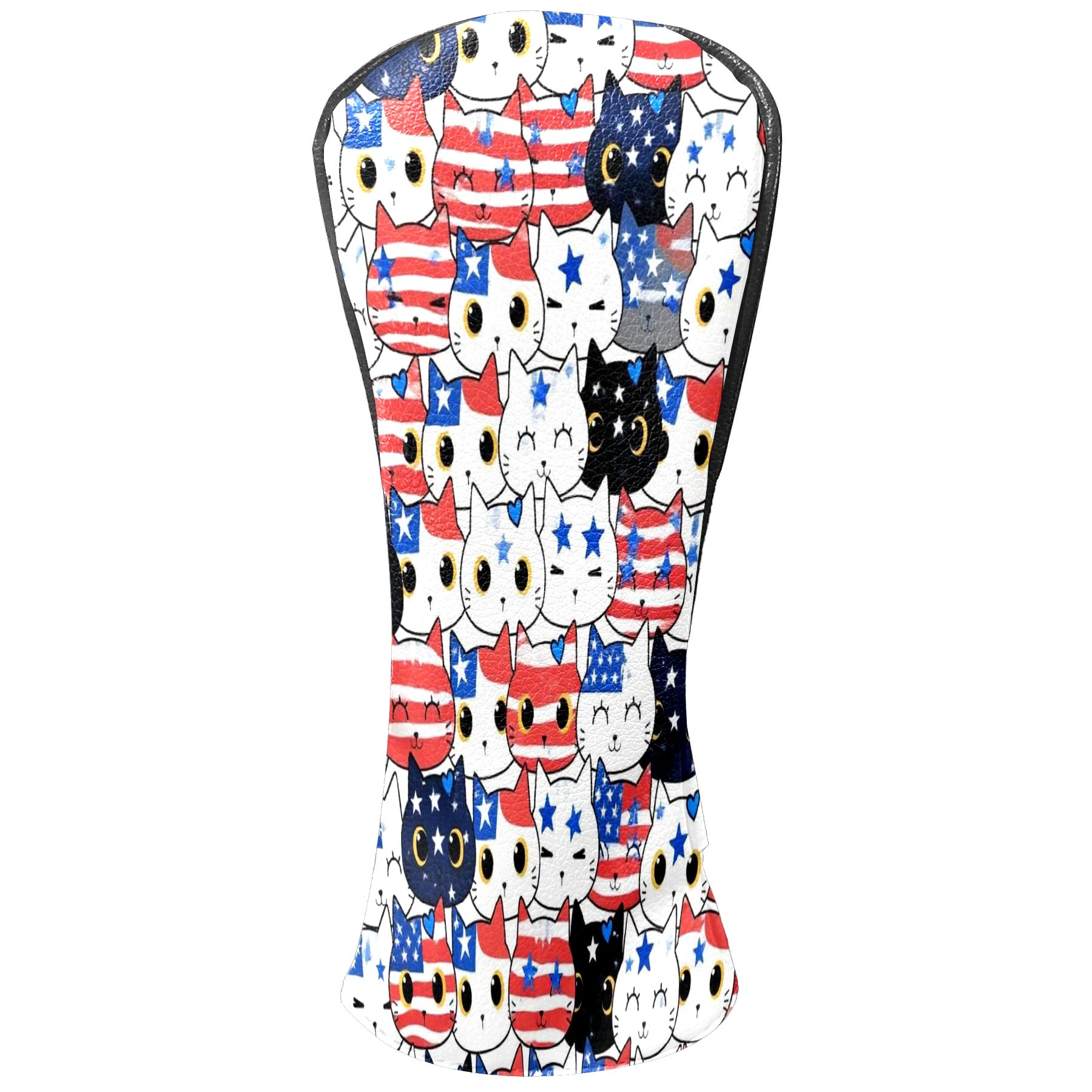 Golf Club Covers, Cartoon2 Premium PU Leather Driver Hybrid Putter Head Covers with Velvet Lining, Waterproof Golf Gifts for Men Women