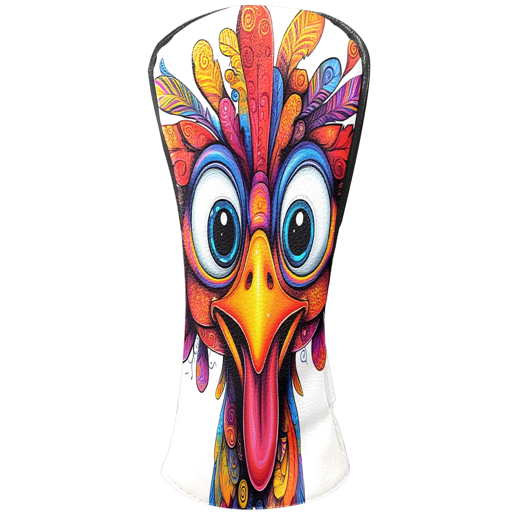 Golf Club Covers, Chicken Premium PU Leather Driver Hybrid Putter Head Covers with Velvet Lining, Waterproof Golf Gifts for Men Women