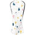 thumbnail image 1 of Golf Club Covers, Colorful Dots Geometry Premium PU Leather Driver Hybrid Putter Head Covers with Velvet Lining, Waterproof Golf Gifts for Men Women, 1 of 11
