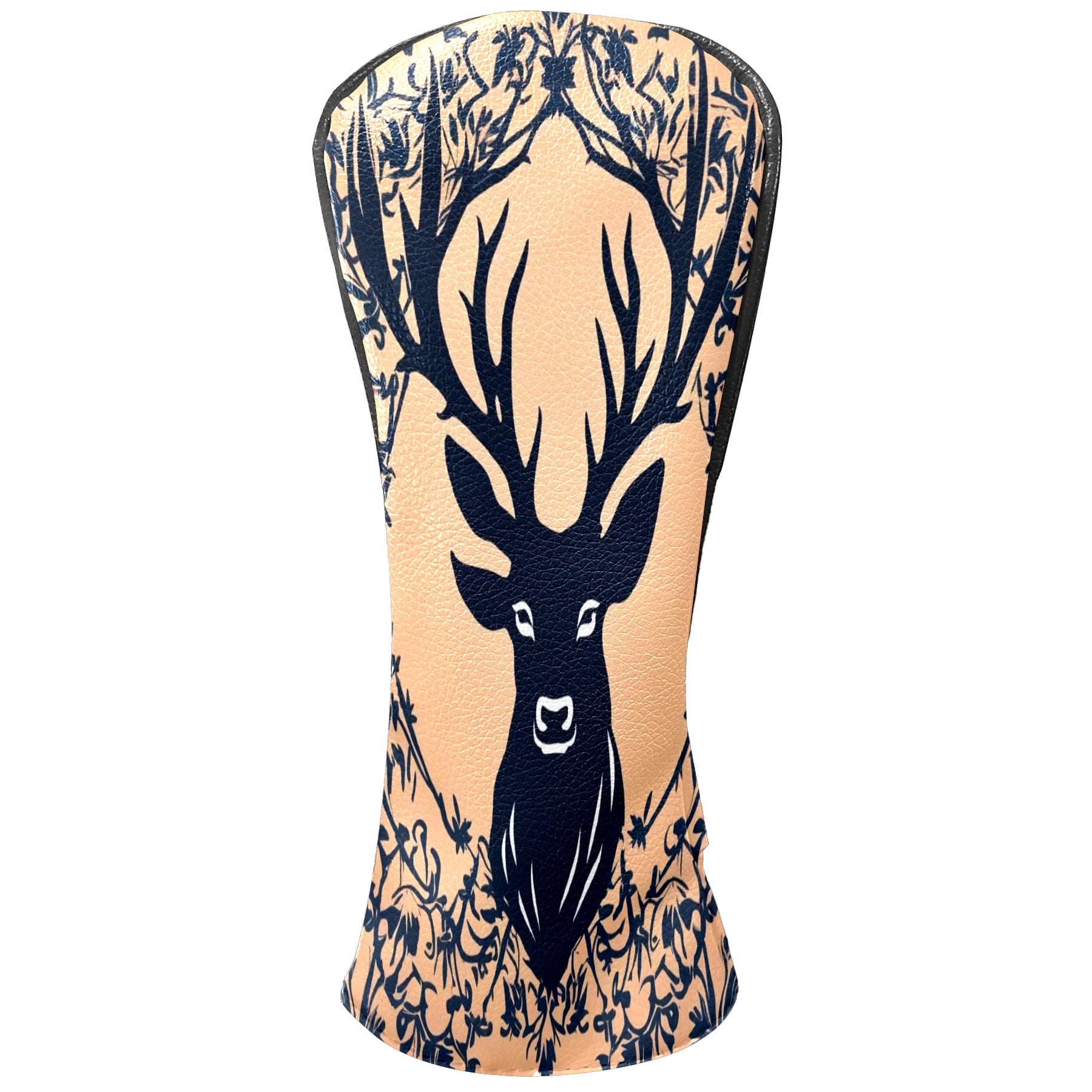 Golf Club Covers, Deer Premium PU Leather Driver Hybrid Putter Head Covers with Velvet Lining, Waterproof Golf Gifts for Men Women