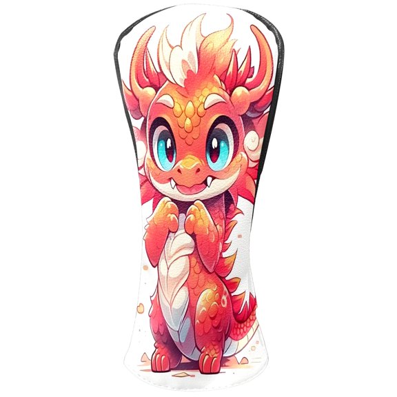 Golf Club Covers, Dragon Premium PU Leather Driver Hybrid Putter Head Covers with Velvet Lining, Waterproof Golf Gifts for Men Women