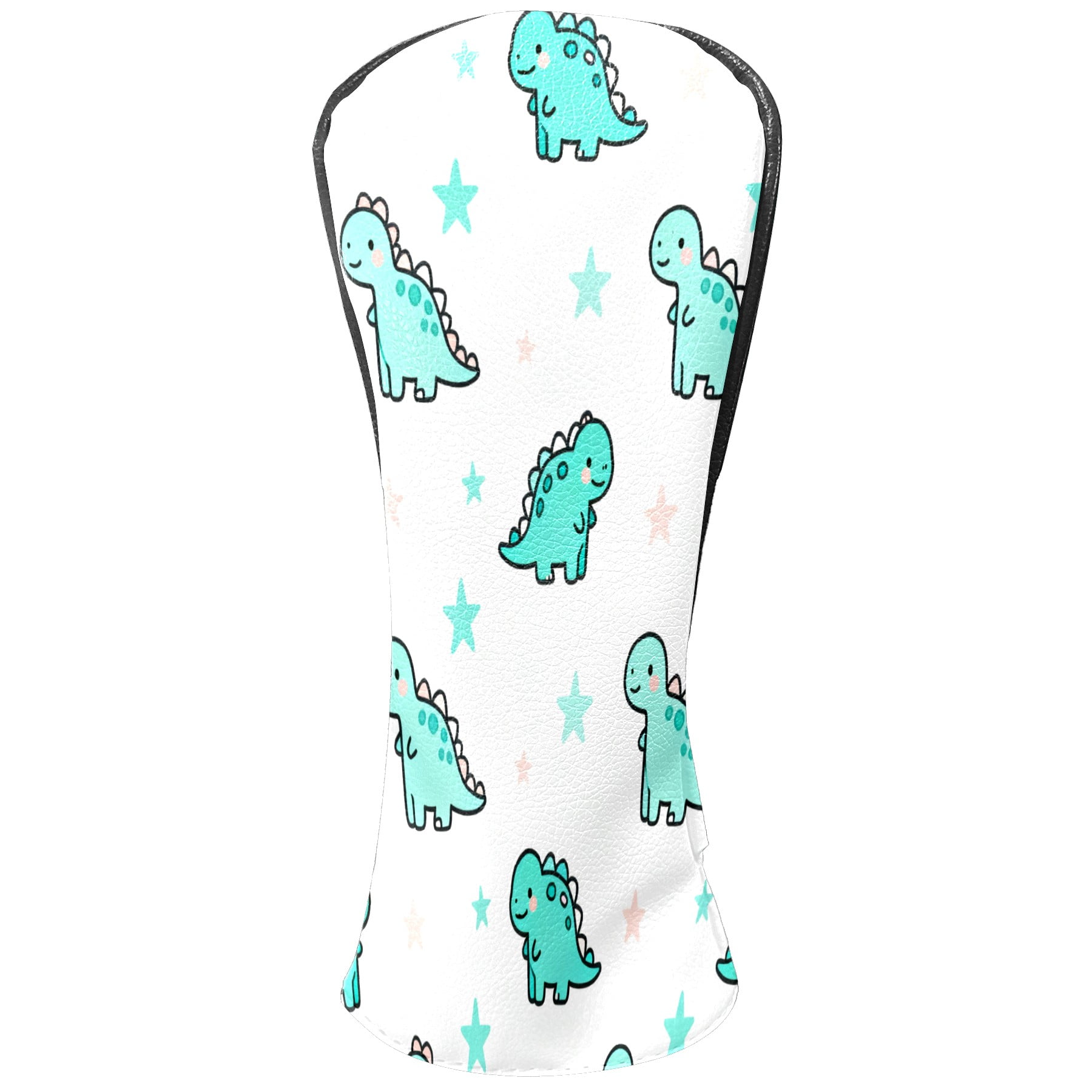 Golf Club Covers, LightBlue DinosaurStar Premium PU Leather Driver Hybrid Putter Head Covers with Velvet Lining, Waterproof Golf Gifts for Men Women