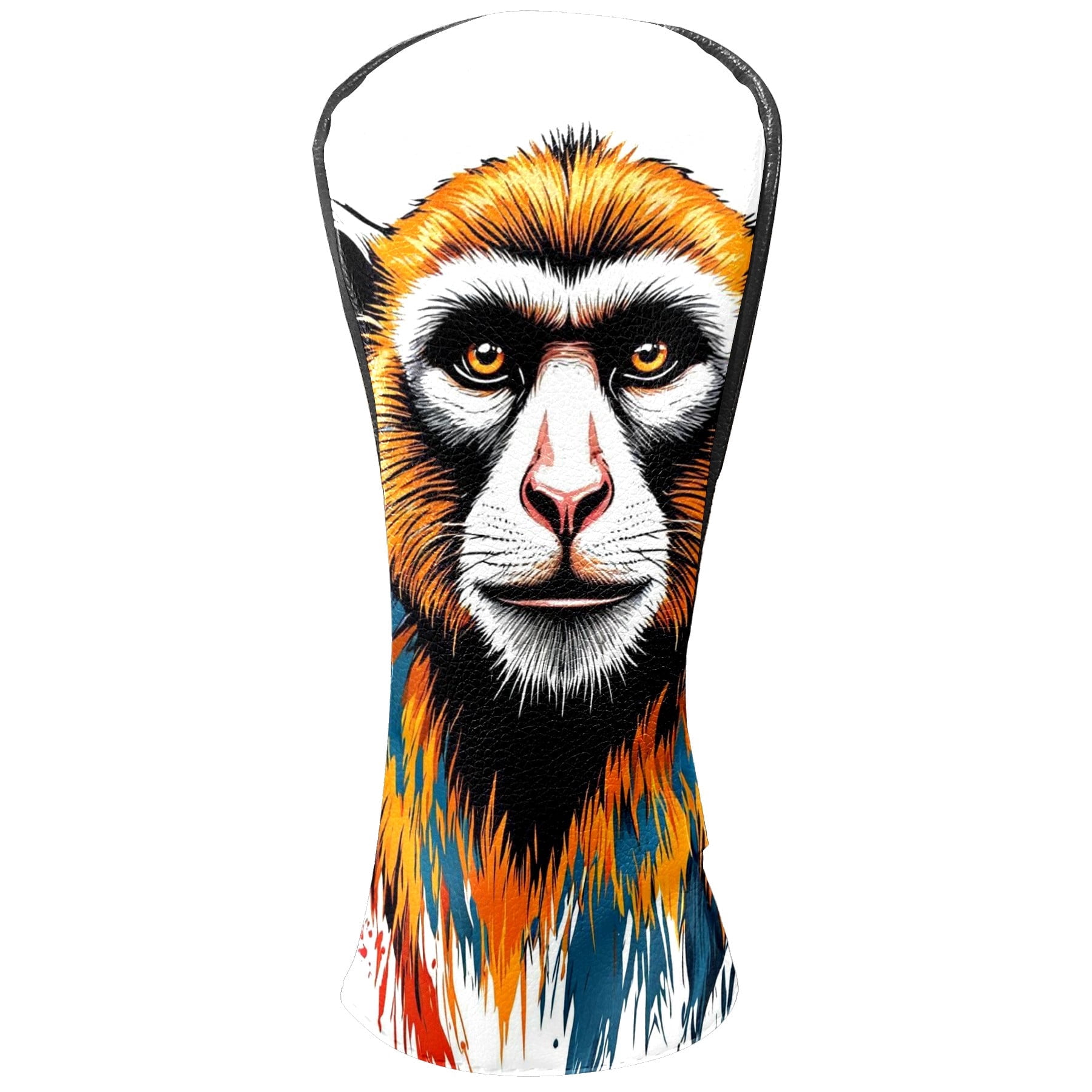 Golf Club Covers, Monkey While Premium PU Leather Driver Hybrid Putter Head Covers with Velvet Lining, Waterproof Golf Gifts for Men Women