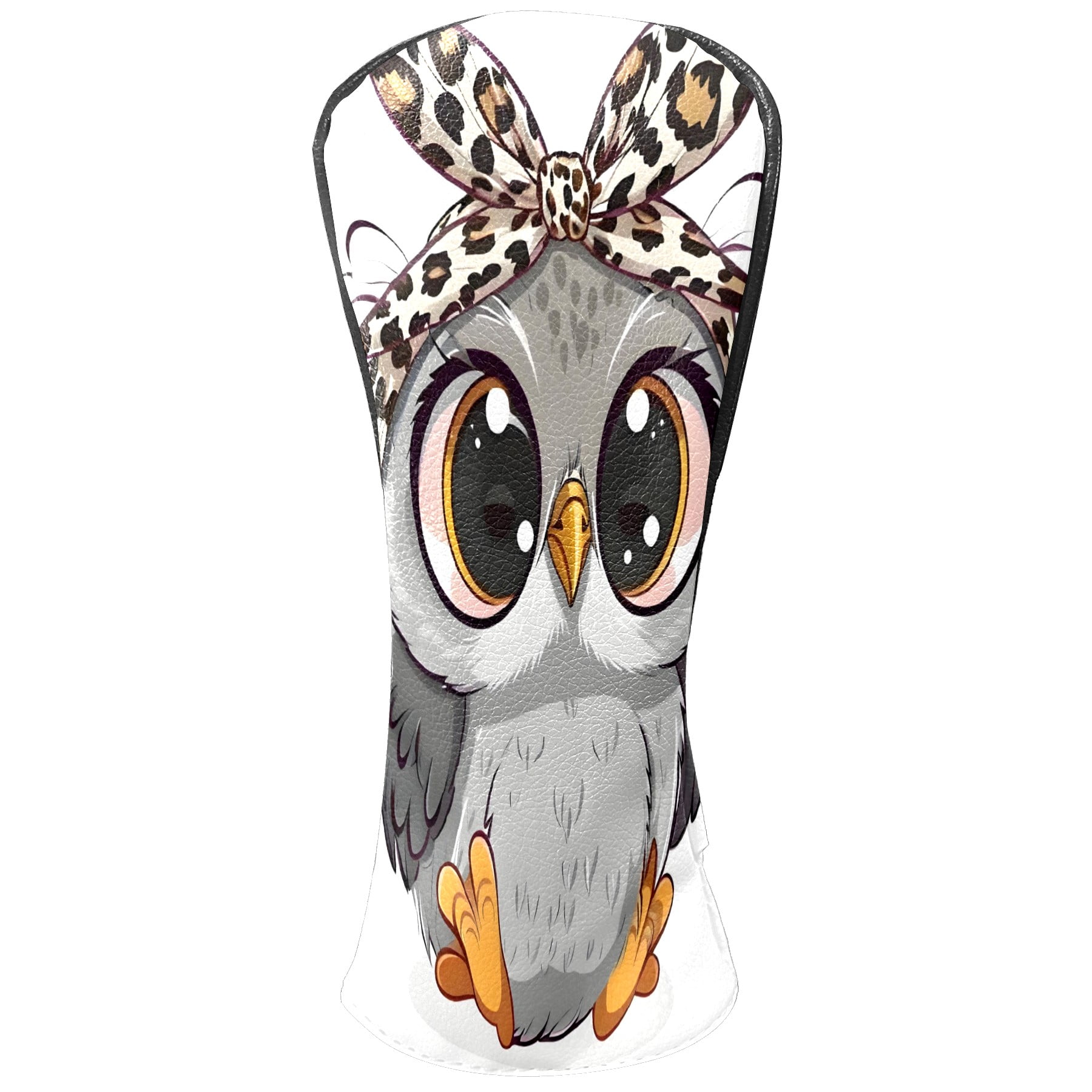 Golf Club Covers, Owl Premium PU Leather Driver Hybrid Putter Head Covers with Velvet Lining, Waterproof Golf Gifts for Men Women