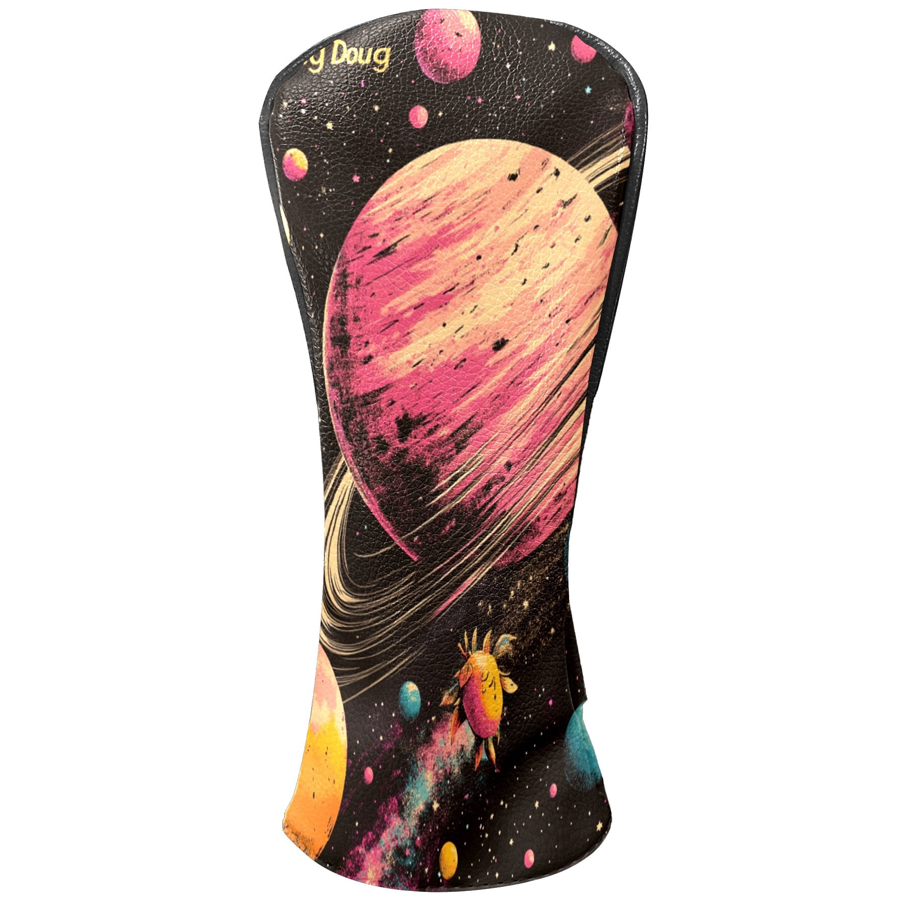 Golf Club Covers PU Leather Waterproof Head Covers for Fairway Woods Hybrids Anime Space Unisex Fits Most Brands