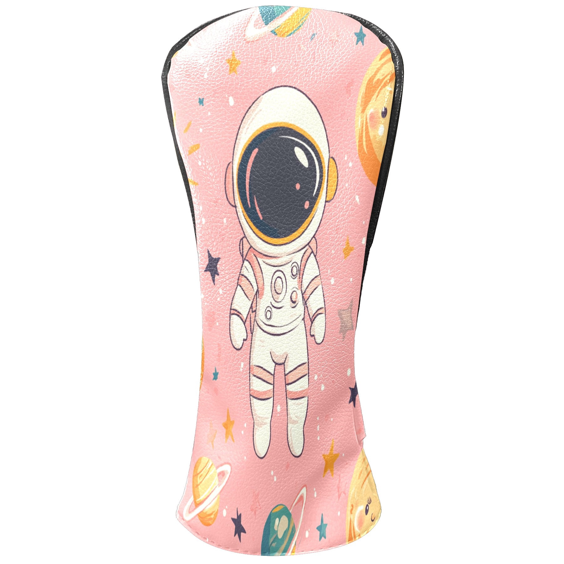 Golf Club Covers PU Leather Waterproof Head Covers for Fairway Woods Hybrids Astronaut Pattern