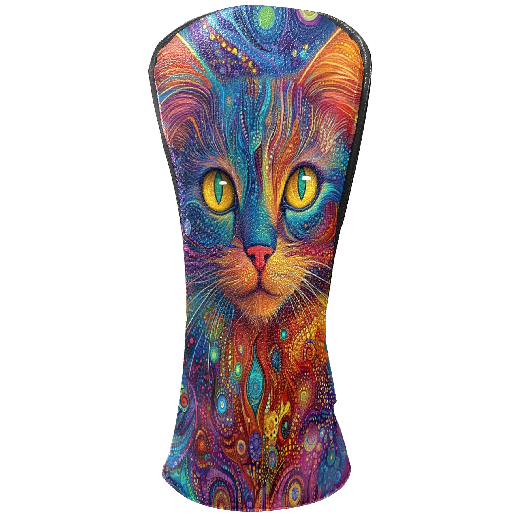 Golf Club Covers PU Leather Waterproof Head Covers for Fairway Woods Hybrids Beautiful Cat Unisex Fits Most Brands