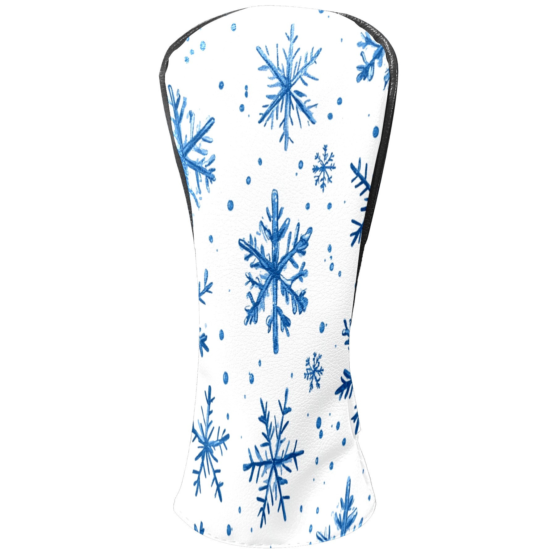 Golf Club Covers PU Leather Waterproof Head Covers for Fairway Woods Hybrids Blue Snowflake Unisex Fits Most Brands