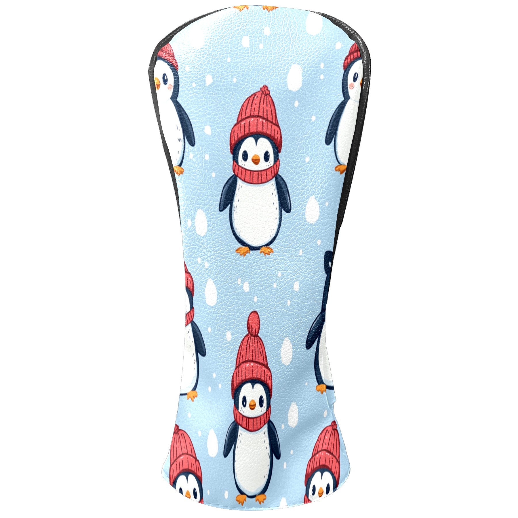 Golf Club Covers PU Leather Waterproof Head Covers for Fairway Woods Hybrids Cartoon Penguin