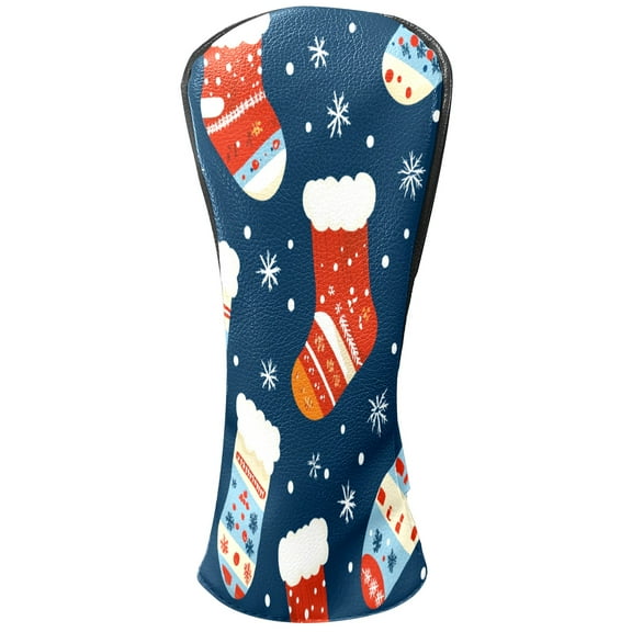 Golf Club Covers PU Leather Waterproof Head Covers for Fairway Woods Hybrids Christmas Stockings