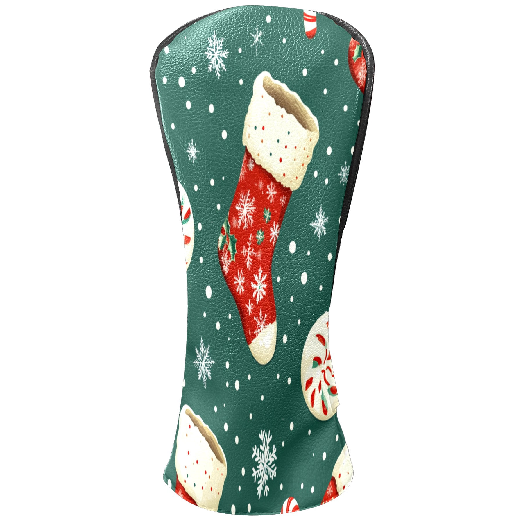 Golf Club Covers PU Leather Waterproof Head Covers for Fairway Woods Hybrids Christmas Stockings