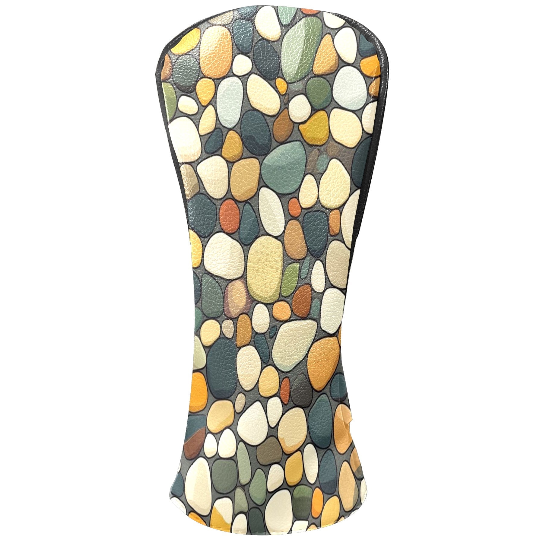 Golf Head Covers Cobblestone Pattern for Driver, Wood & Hybrid, Premium Waterproof PU Leather with Plush Lining, Textured Golf Gifts