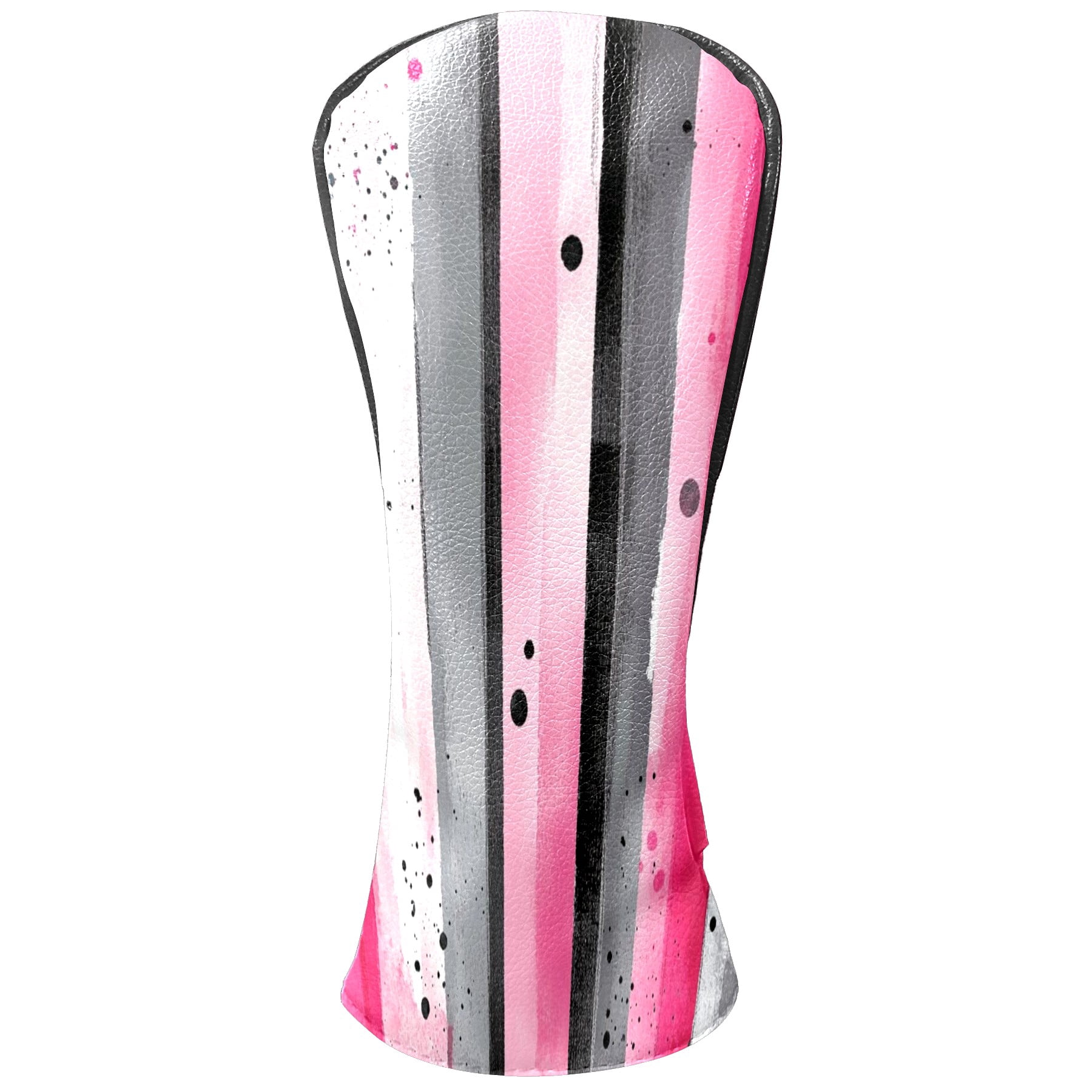 Golf Club Covers PU Leather Waterproof Head Covers for Fairway Woods Hybrids Color Stripes Unisex Fits Most Brands