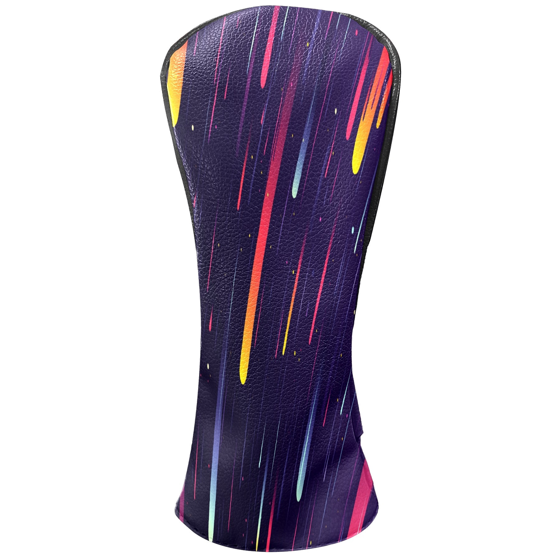 Golf Club Covers PU Leather Waterproof Head Covers for Fairway Woods Hybrids Colorful Lines Unisex Fits Most Brands