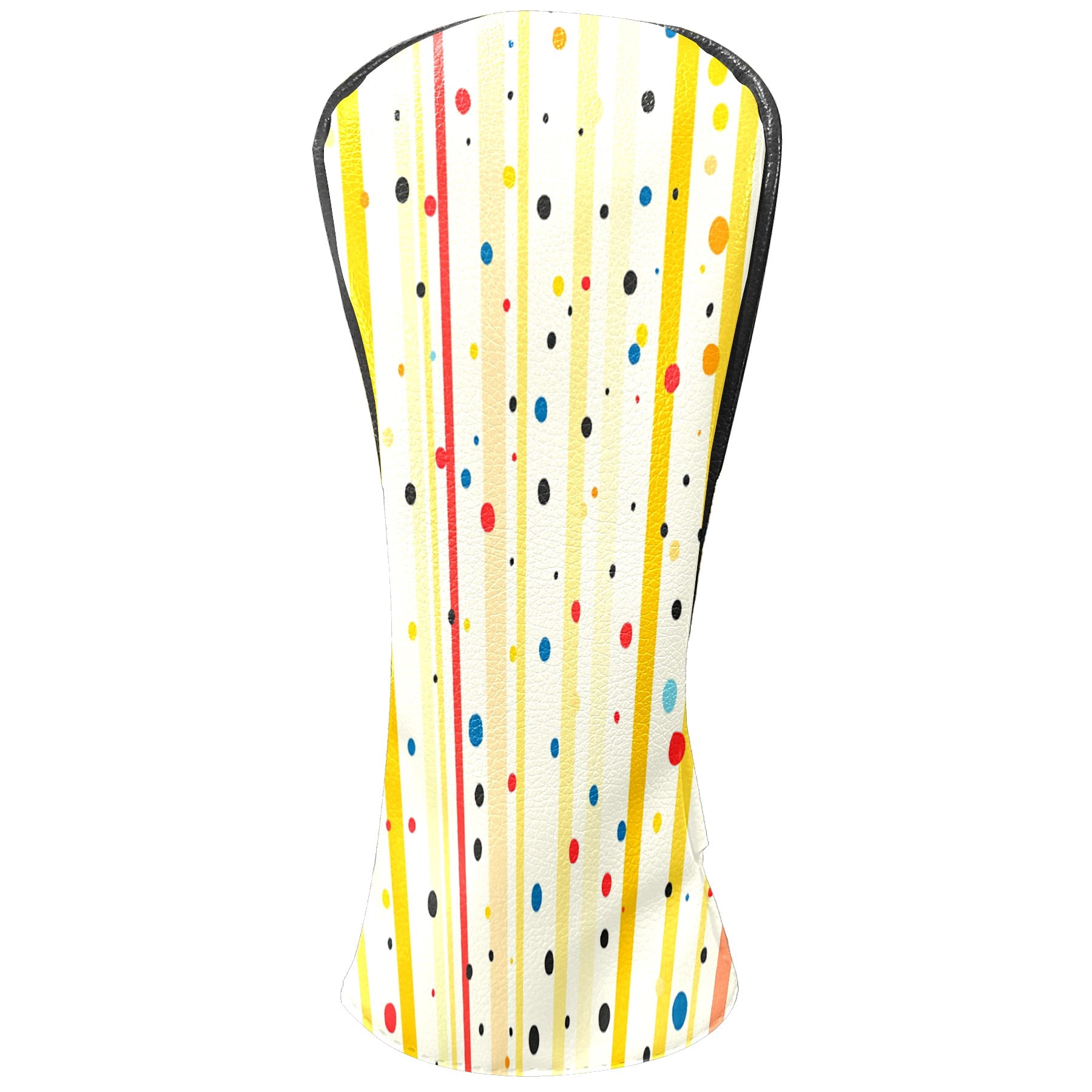 Golf Club Covers PU Leather Waterproof Head Covers for Fairway Woods Hybrids Colorful Polka Dots