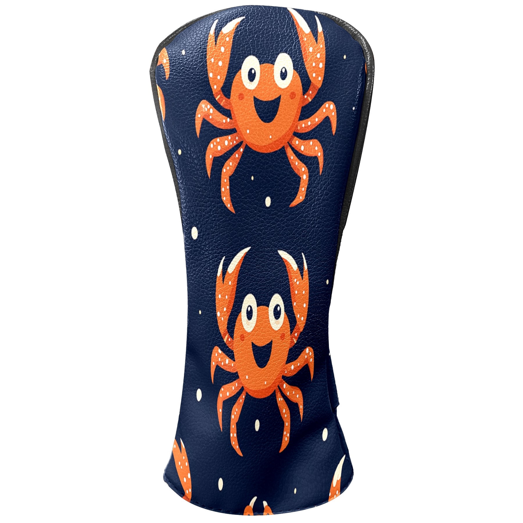 Golf Club Covers PU Leather Waterproof Head Covers for Fairway Woods Hybrids Crab Pattern
