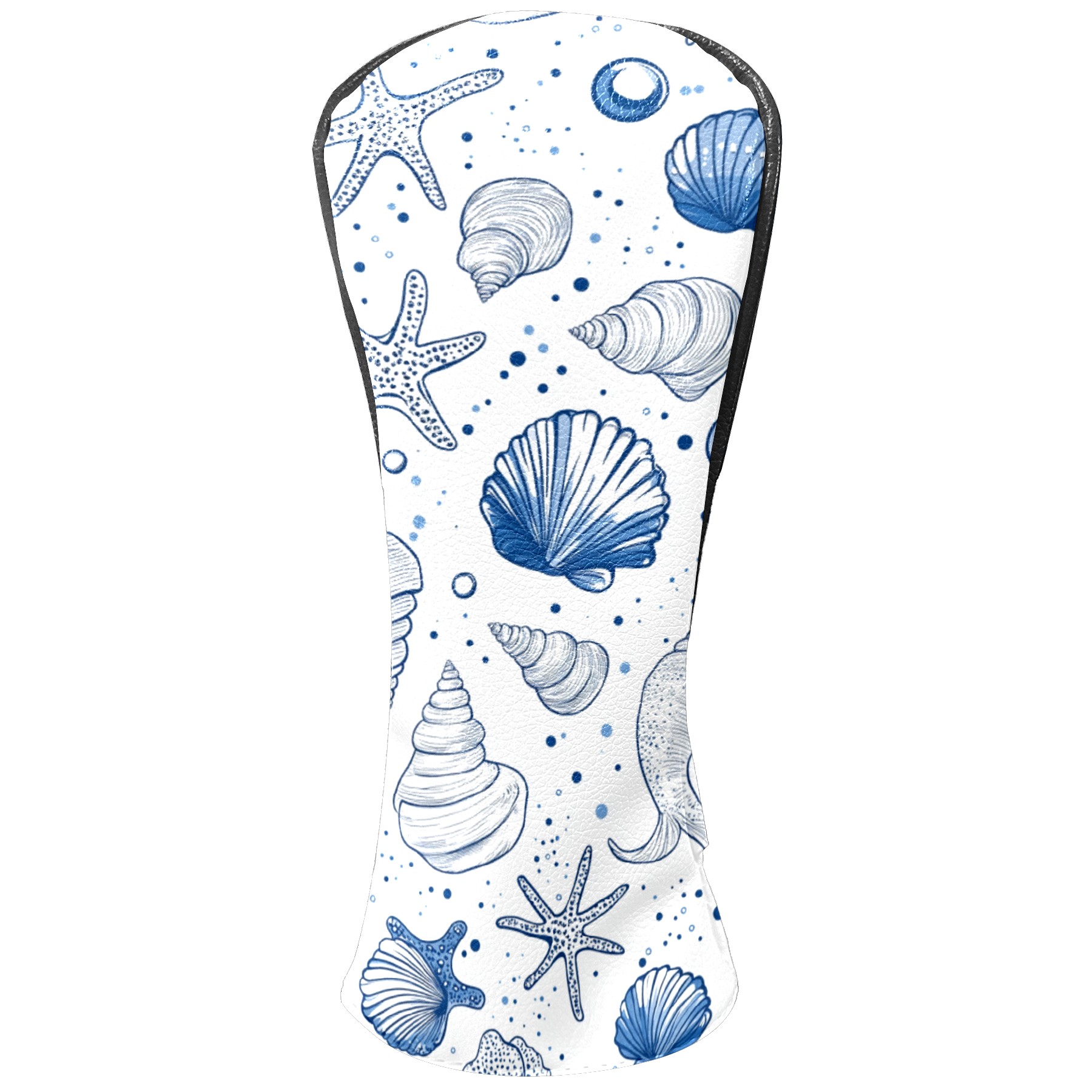 Golf Club Covers PU Leather Waterproof Head Covers for Fairway Woods Hybrids Cute Cartoon Marine Life Unisex Fits Most Brands