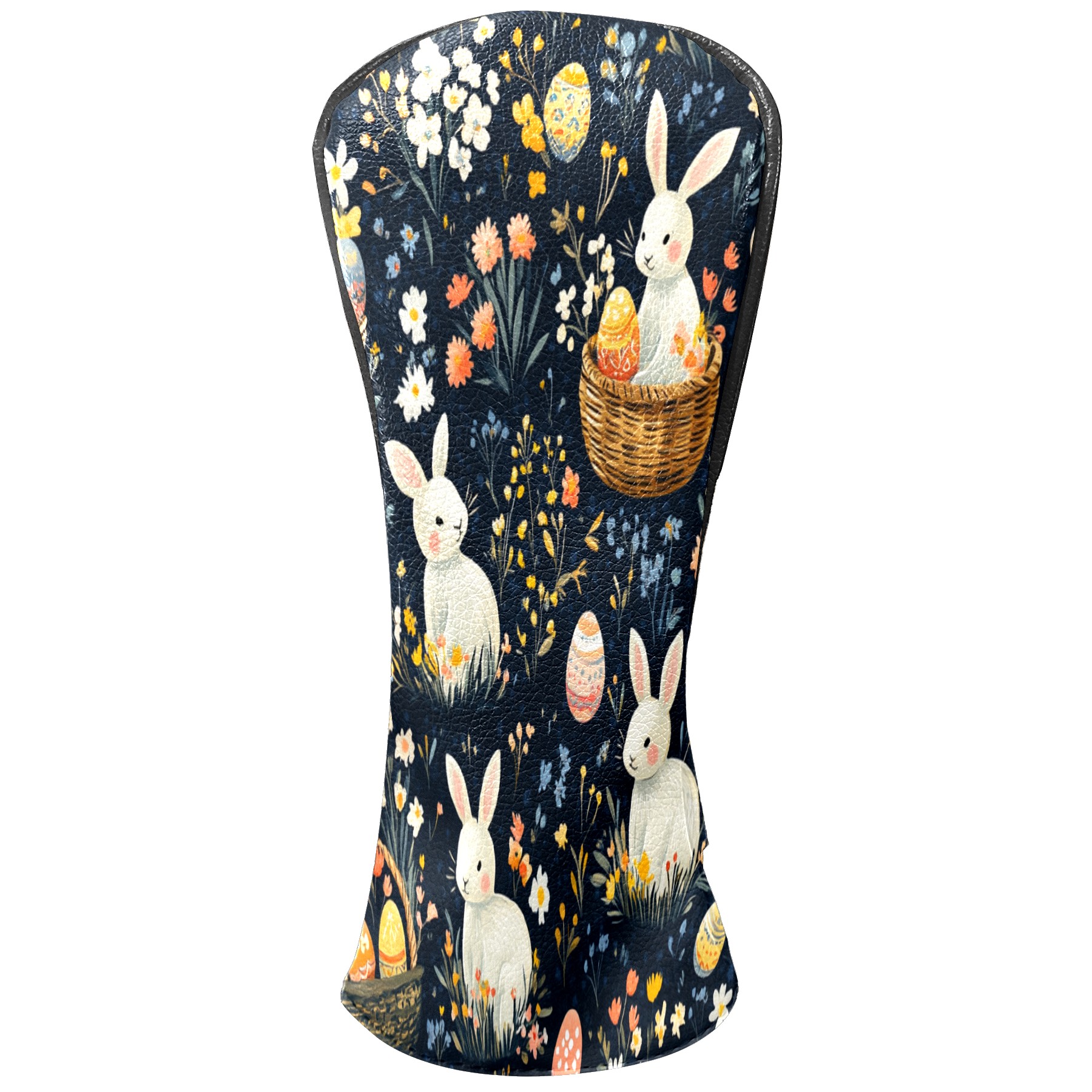 Golf Club Covers PU Leather Waterproof Head Covers for Fairway Woods Hybrids Easter Patterns