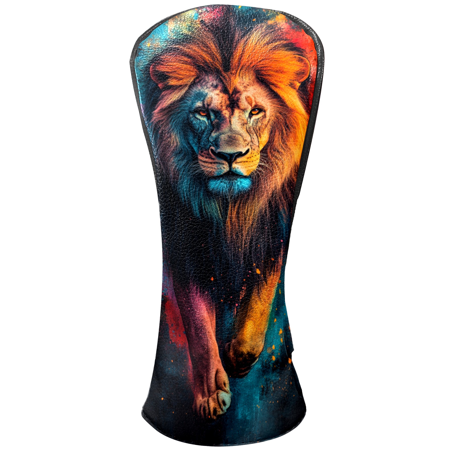 Golf Club Covers PU Leather Waterproof Head Covers for Fairway Woods Hybrids Ferocious Lion