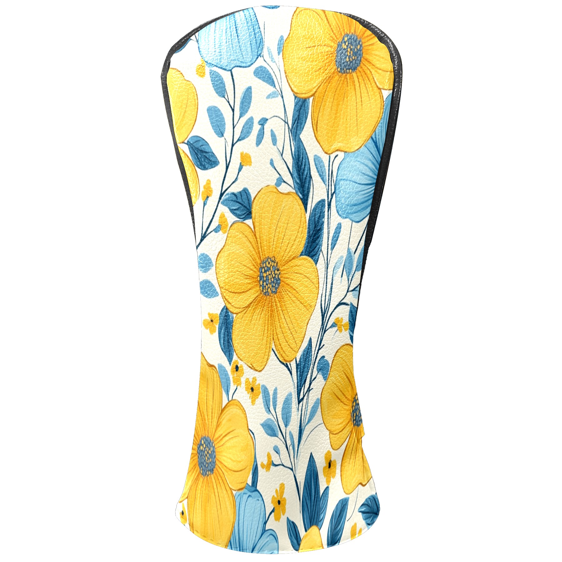 Golf Club Covers PU Leather Waterproof Head Covers for Fairway Woods Hybrids Flowers