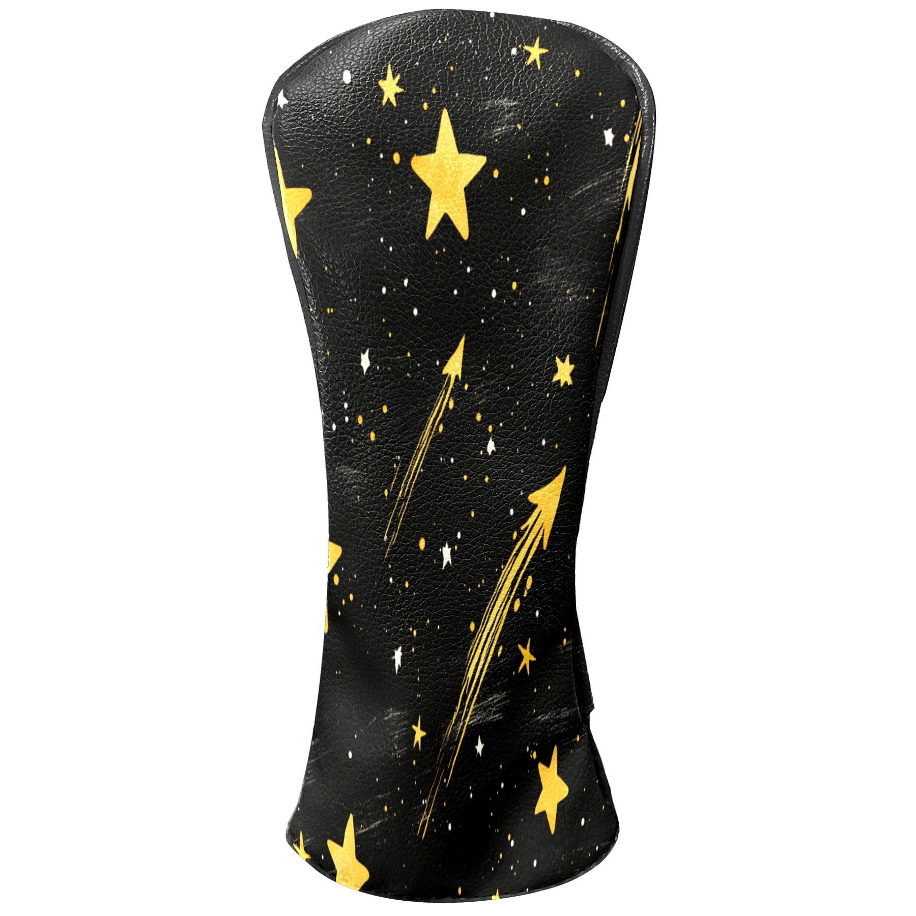 Golf Club Covers PU Leather Waterproof Head Covers for Fairway Woods Hybrids Golden Shooting Star