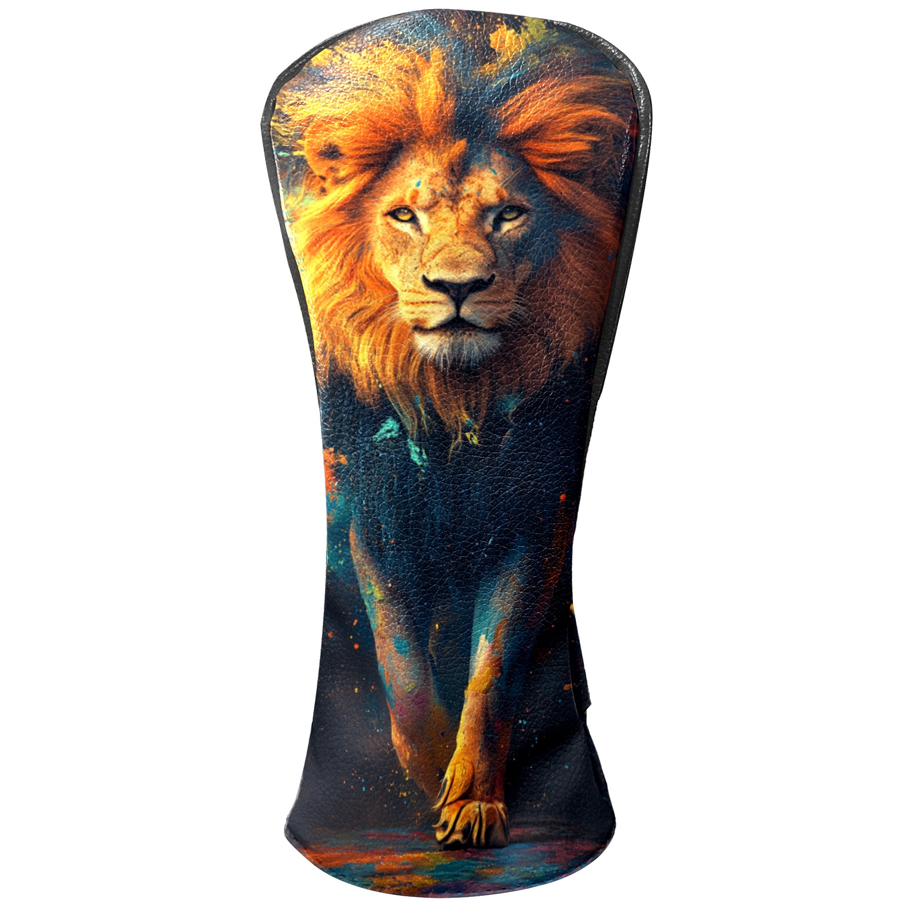 Golf Club Covers PU Leather Waterproof Head Covers for Fairway Woods Hybrids Graffiti Lion