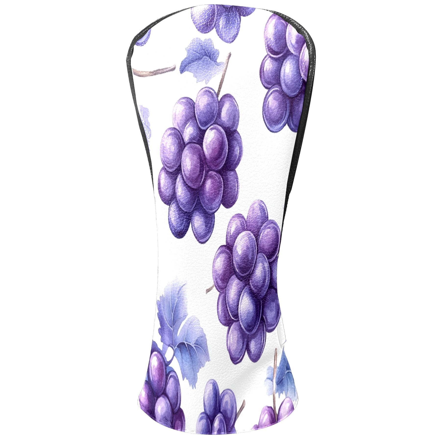 Golf Club Covers PU Leather Waterproof Head Covers for Fairway Woods Hybrids Grape