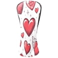 thumbnail image 1 of Golf Club Covers PU Leather Waterproof Head Covers for Fairway Woods Hybrids Hand-painted Love Heart, 1 of 10