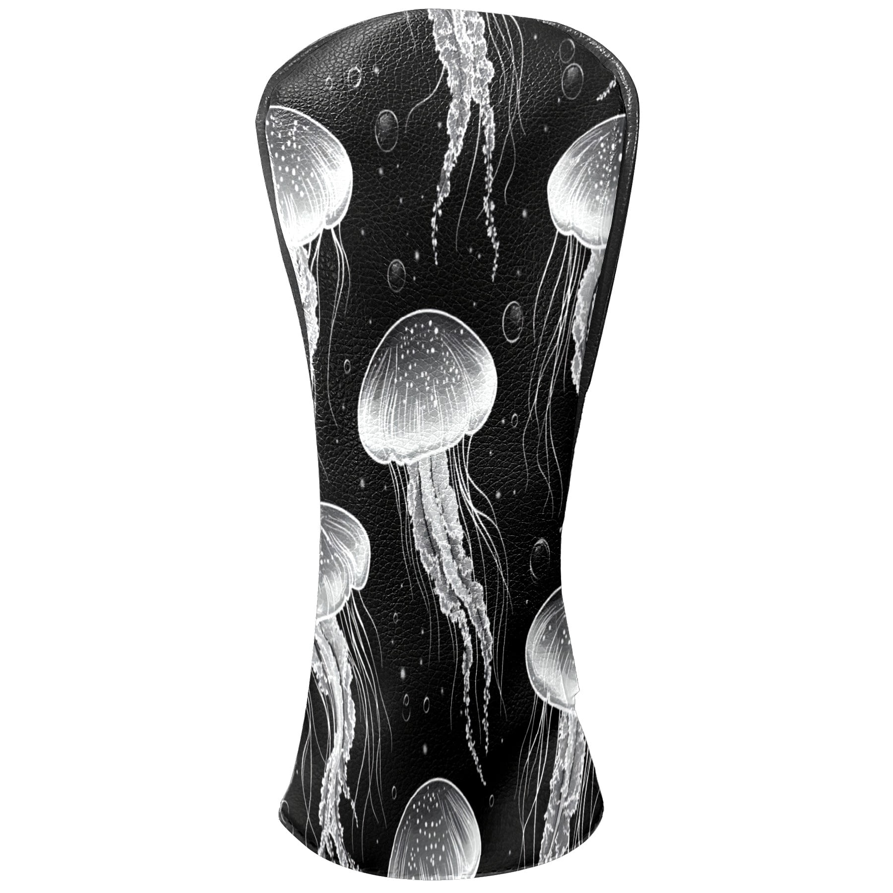 Golf Club Covers PU Leather Waterproof Head Covers for Fairway Woods Hybrids Jellyfish