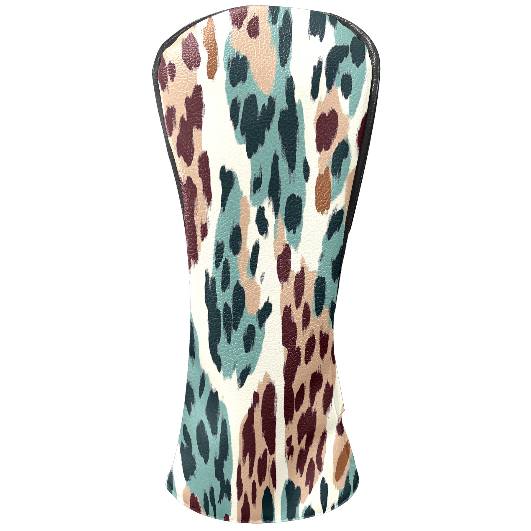 Golf Club Covers PU Leather Waterproof Head Covers for Fairway Woods Hybrids Leopard Print Unisex Fits Most Brands