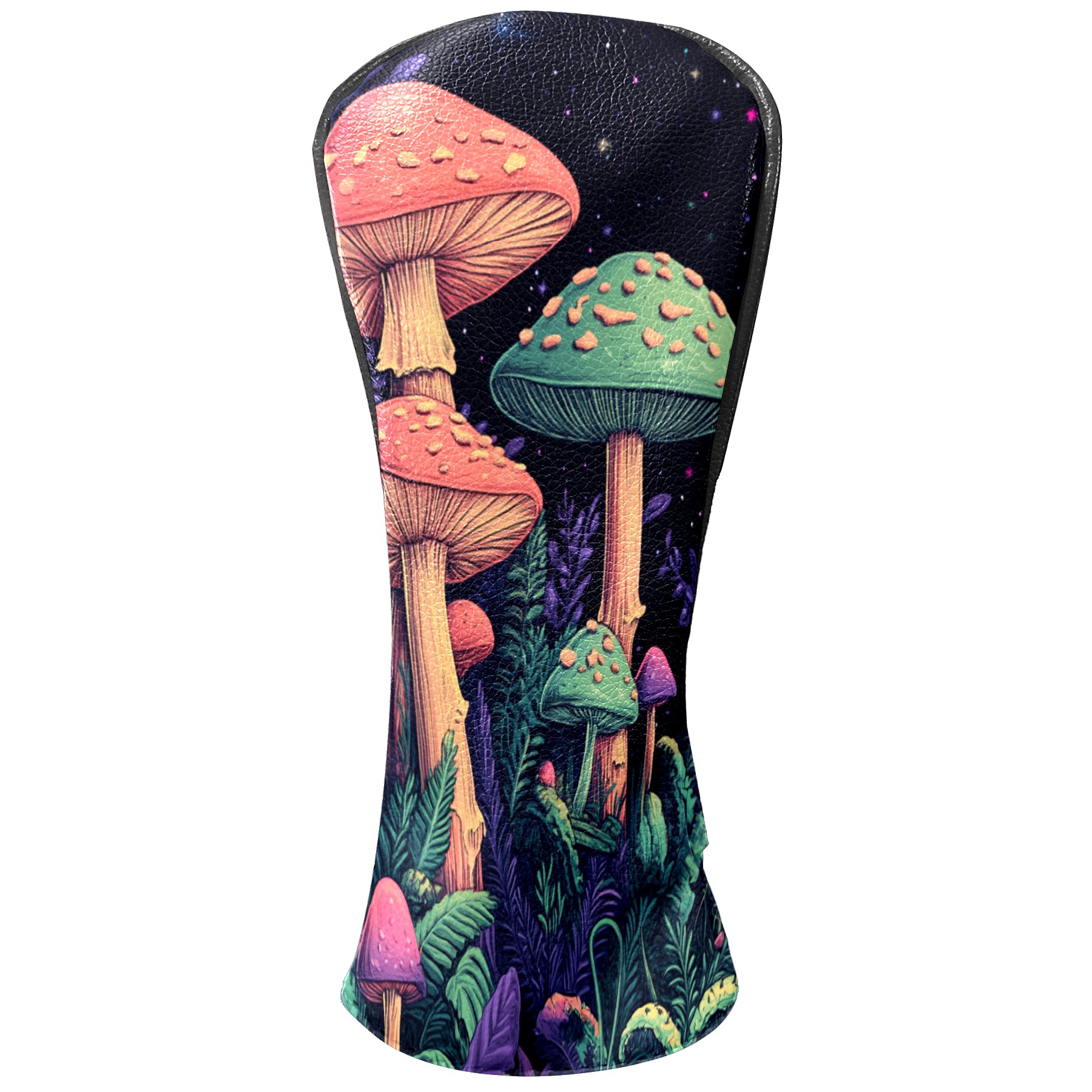 Golf Club Covers PU Leather Waterproof Head Covers for Fairway Woods Hybrids Mushroom Forest