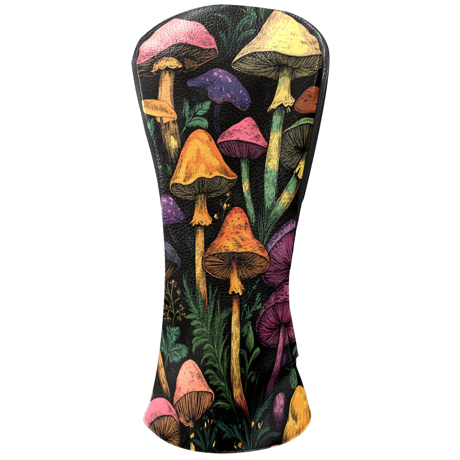 Golf Club Covers PU Leather Waterproof Head Covers for Fairway Woods Hybrids Mushroom Forest