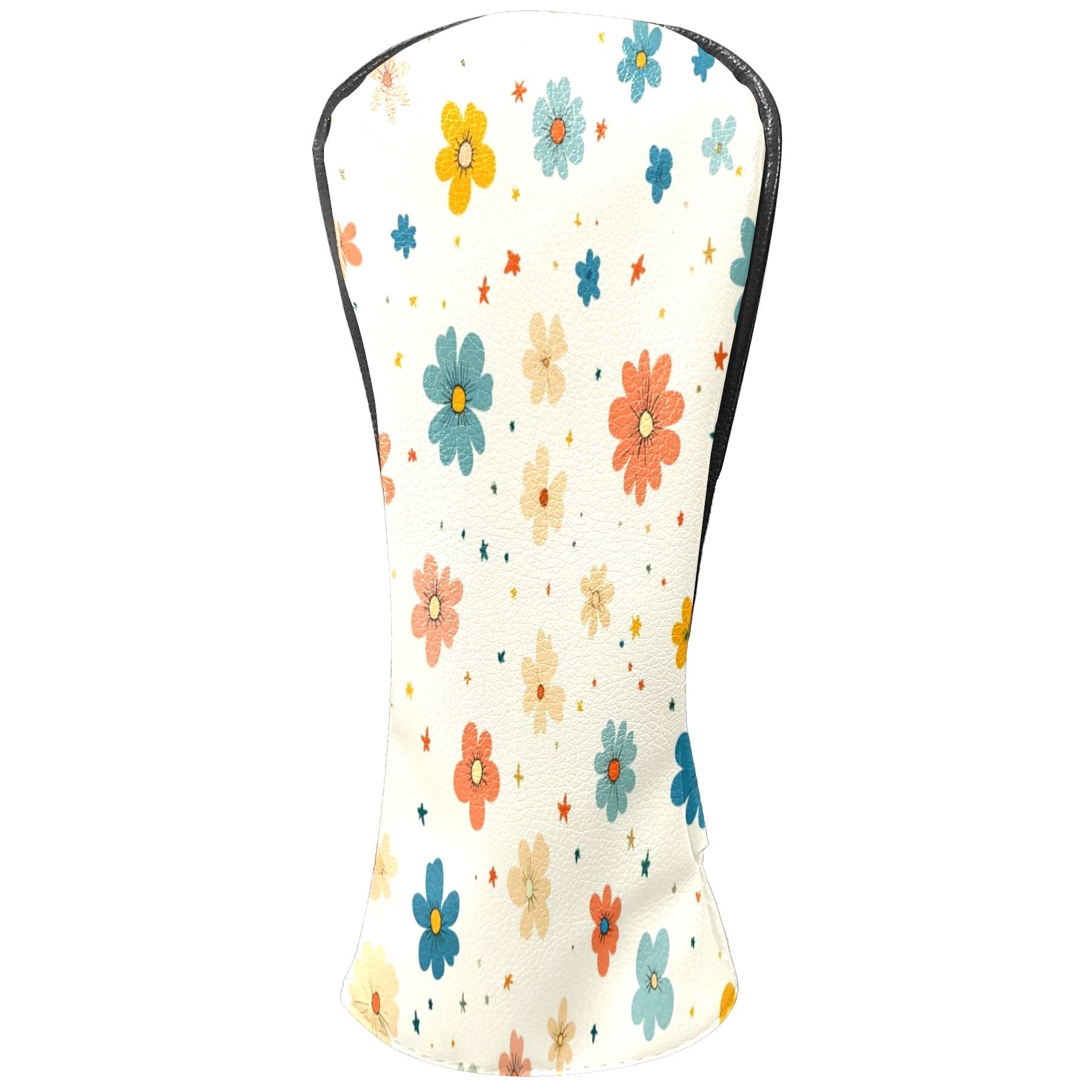 Golf Club Covers PU Leather Waterproof Head Covers for Fairway Woods Hybrids Painted Daisy Unisex Fits Most Brands