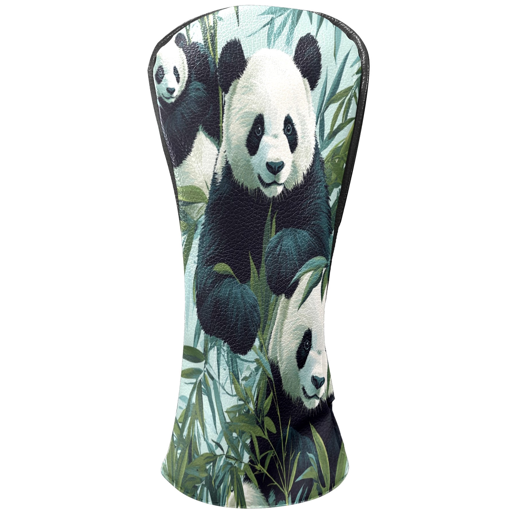 Golf Club Covers PU Leather Waterproof Head Covers for Fairway Woods Hybrids Panda Unisex Fits Most Brands