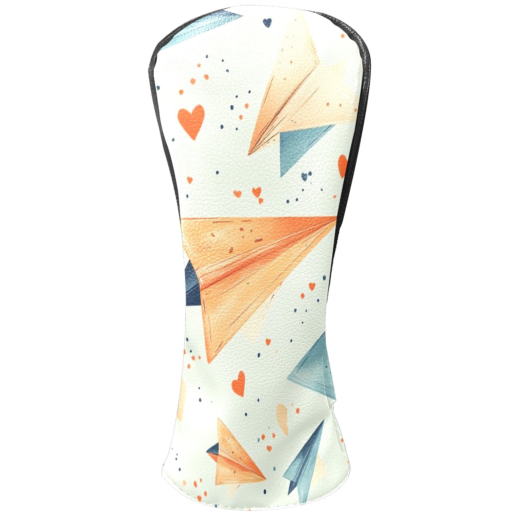 Golf Club Covers PU Leather Waterproof Head Covers for Fairway Woods Hybrids Paper Airplane Unisex Fits Most Brands