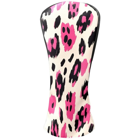 Golf Club Covers PU Leather Waterproof Head Covers for Fairway Woods Hybrids Paw Print Pattern Unisex Fits Most Brands