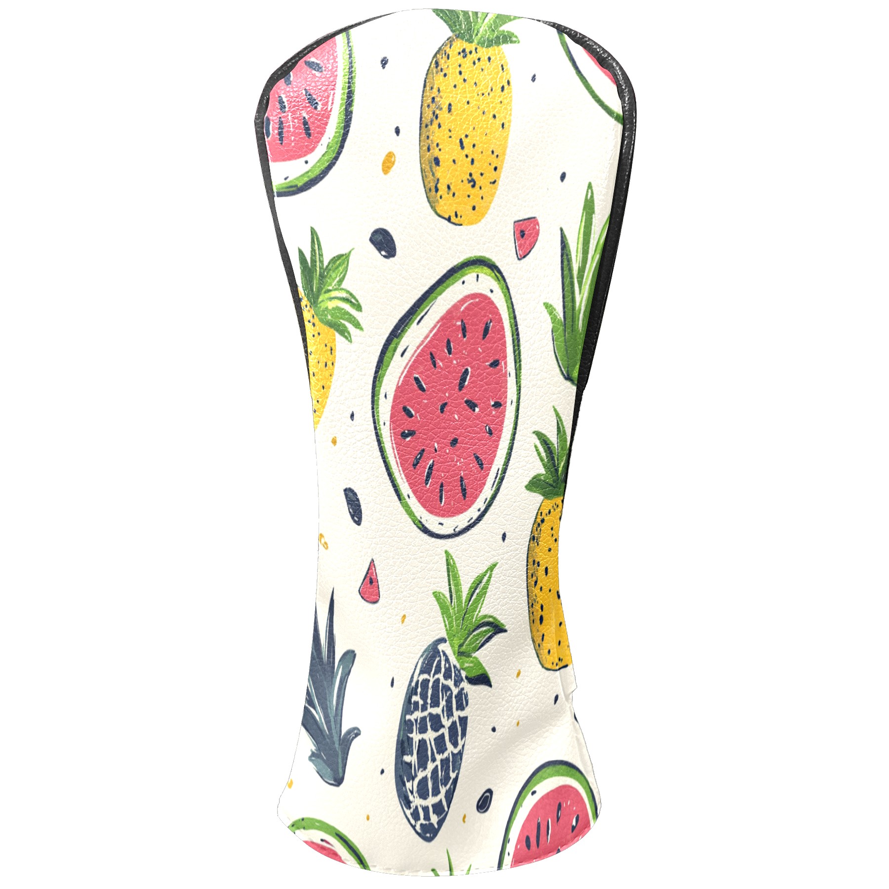 Golf Club Covers PU Leather Waterproof Head Covers for Fairway Woods Hybrids Pineapple Watermelon