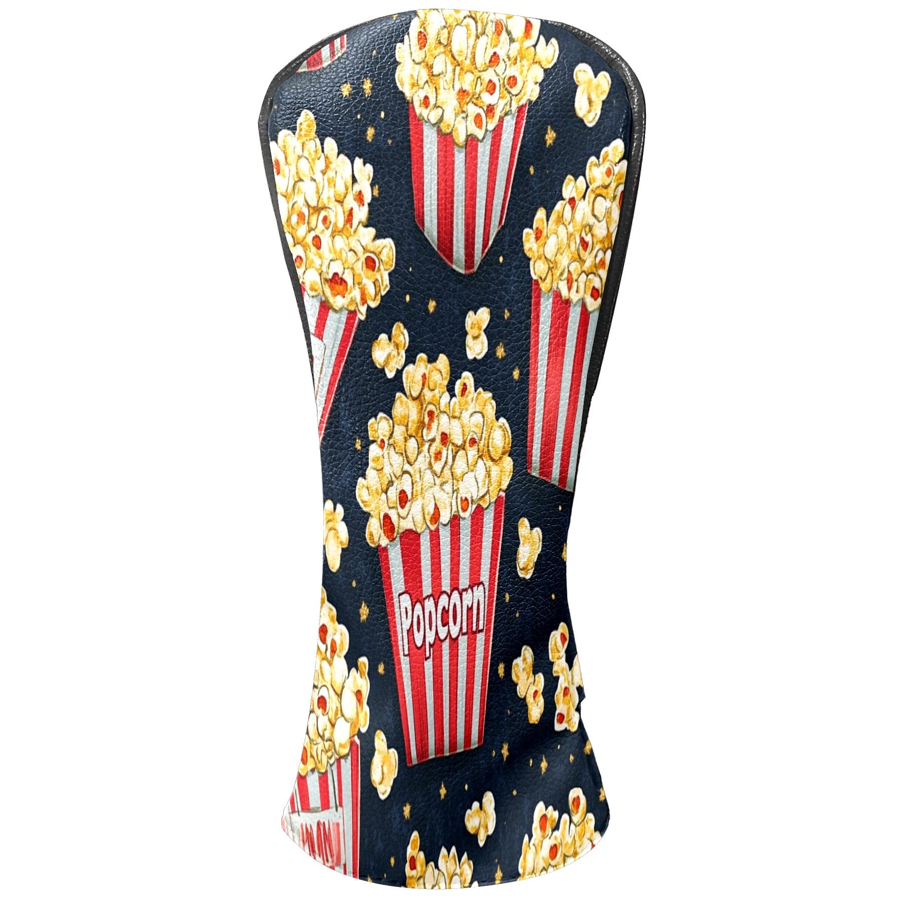 Golf Head Covers Popcorn Pattern Design for Driver, Wood & Hybrid, Premium Waterproof PU Leather with Plush Lining, Unique Golf Gifts