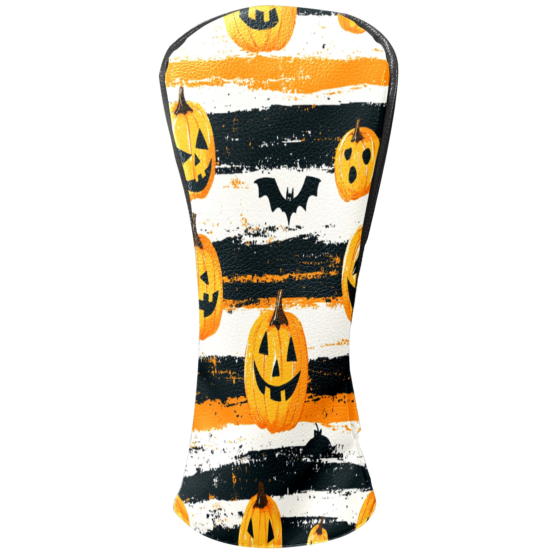 Golf Club Covers PU Leather Waterproof Head Covers for Fairway Woods Hybrids Pumpkin Bat