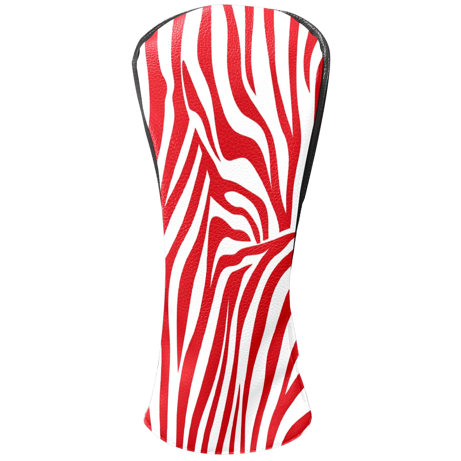Golf Club Covers PU Leather Waterproof Head Covers for Fairway Woods Hybrids Red Stripes