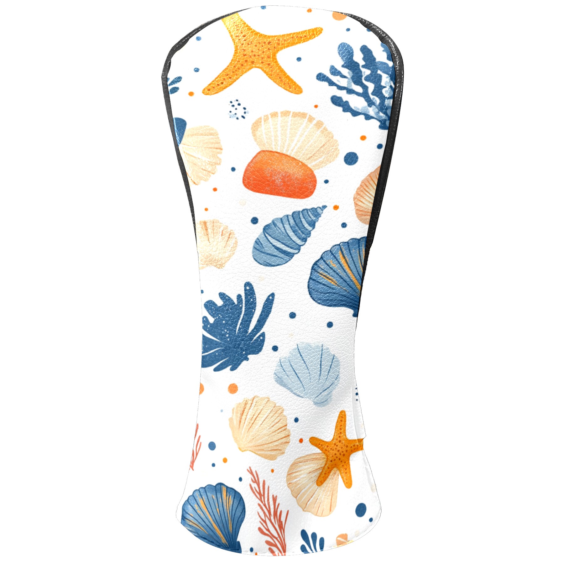 Golf Club Covers PU Leather Waterproof Head Covers for Fairway Woods Hybrids Shells And Starfish Unisex Fits Most Brands