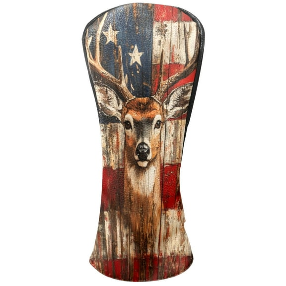 Golf Club Covers PU Leather Waterproof Head Covers for Fairway Woods Hybrids Texture Animals Unisex Fits Most Brands