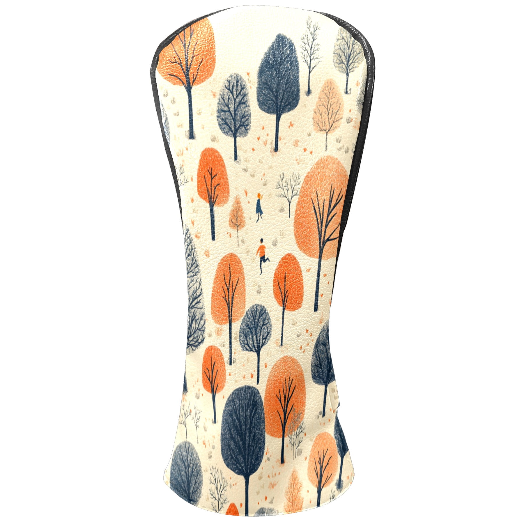 Golf Club Covers PU Leather Waterproof Head Covers for Fairway Woods Hybrids Trees Shrubs