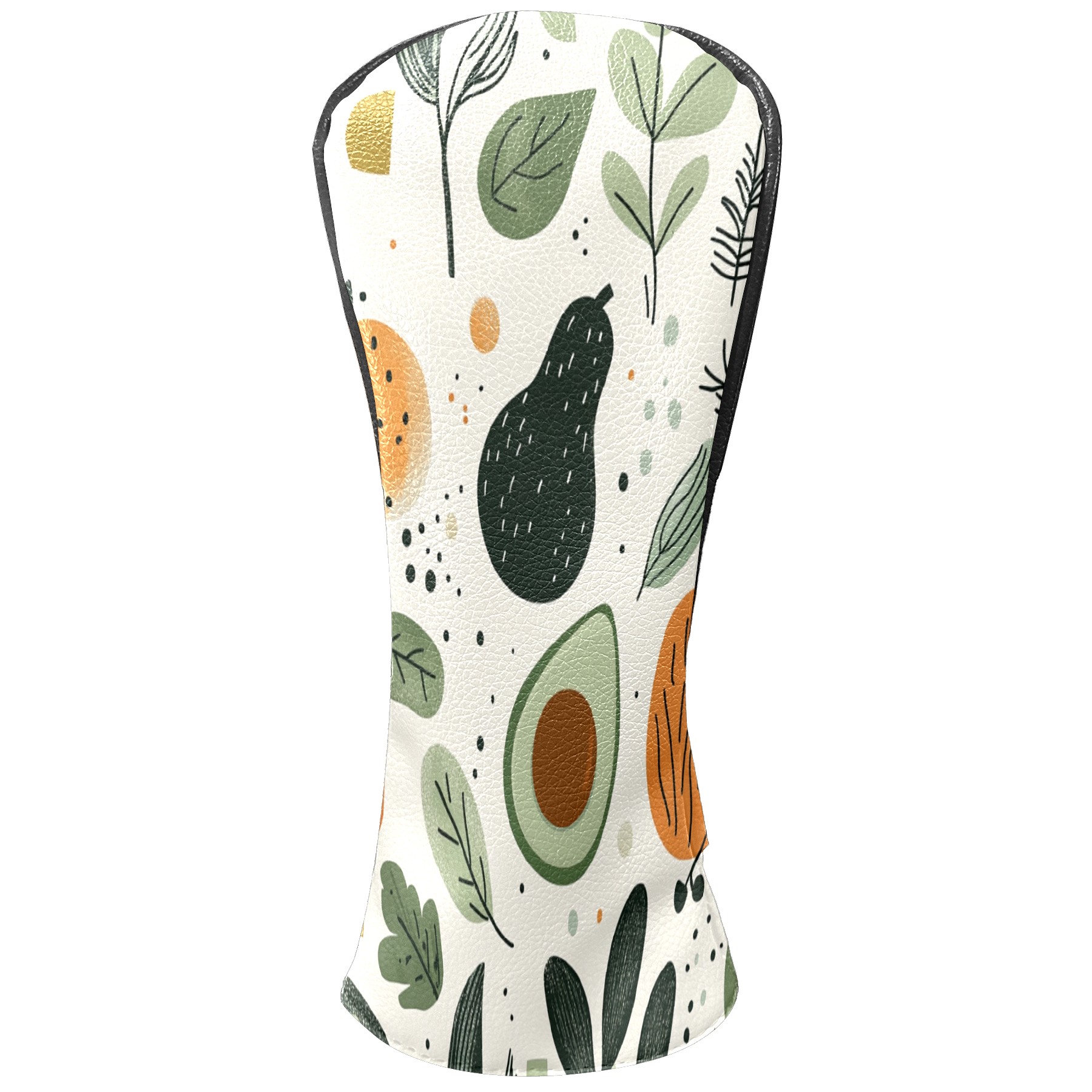 Golf Club Covers PU Leather Waterproof Head Covers for Fairway Woods Hybrids Vegetable Avocado