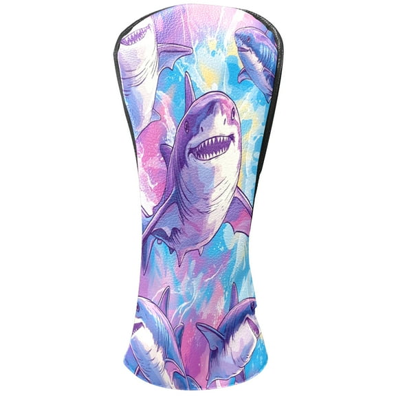 Golf Club Covers PU Leather Waterproof Head Covers for Fairway Woods Hybrids