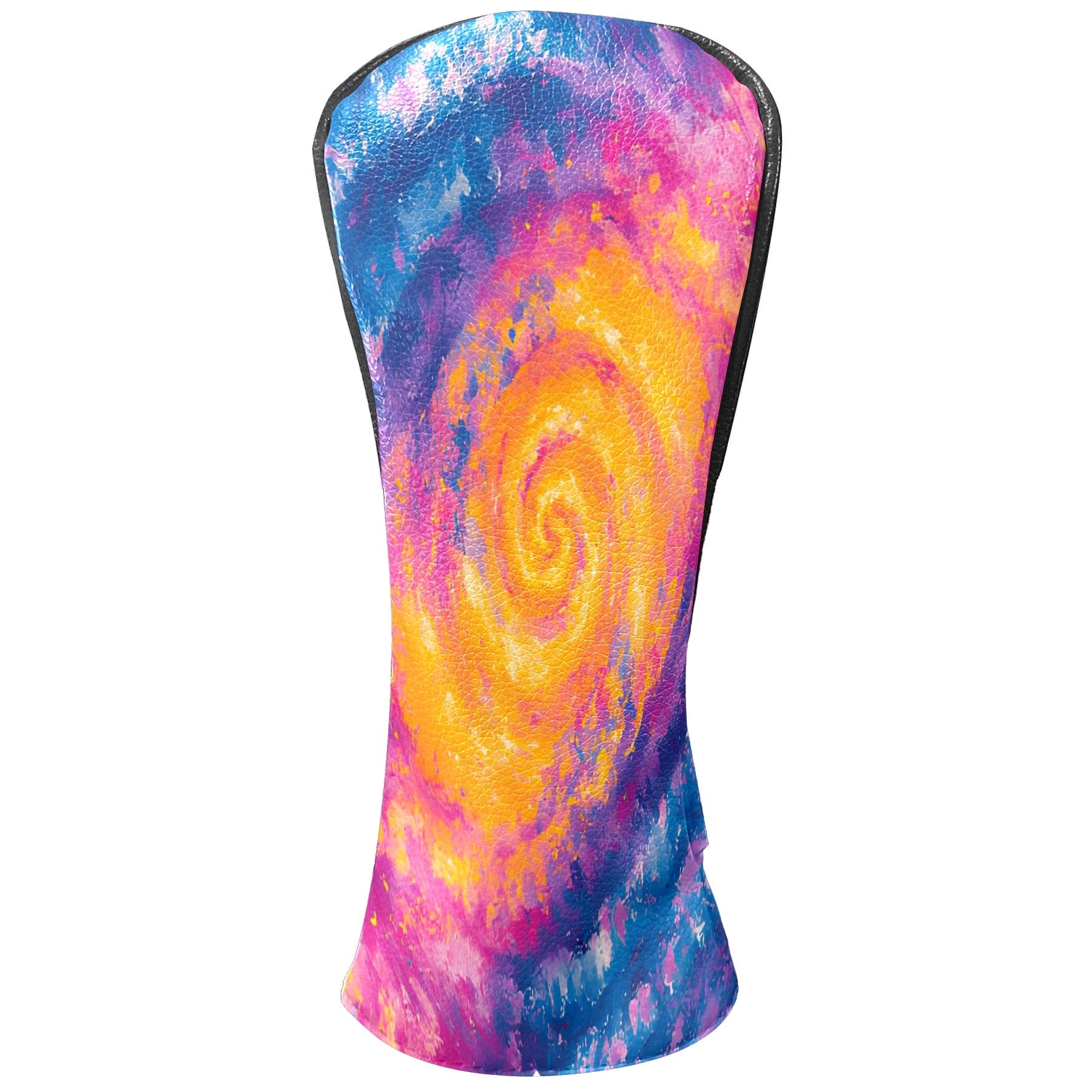 Golf Club Covers, Pink Swirl Premium PU Leather Driver Hybrid Putter Head Covers with Velvet Lining, Waterproof Golf Gifts for Men Women