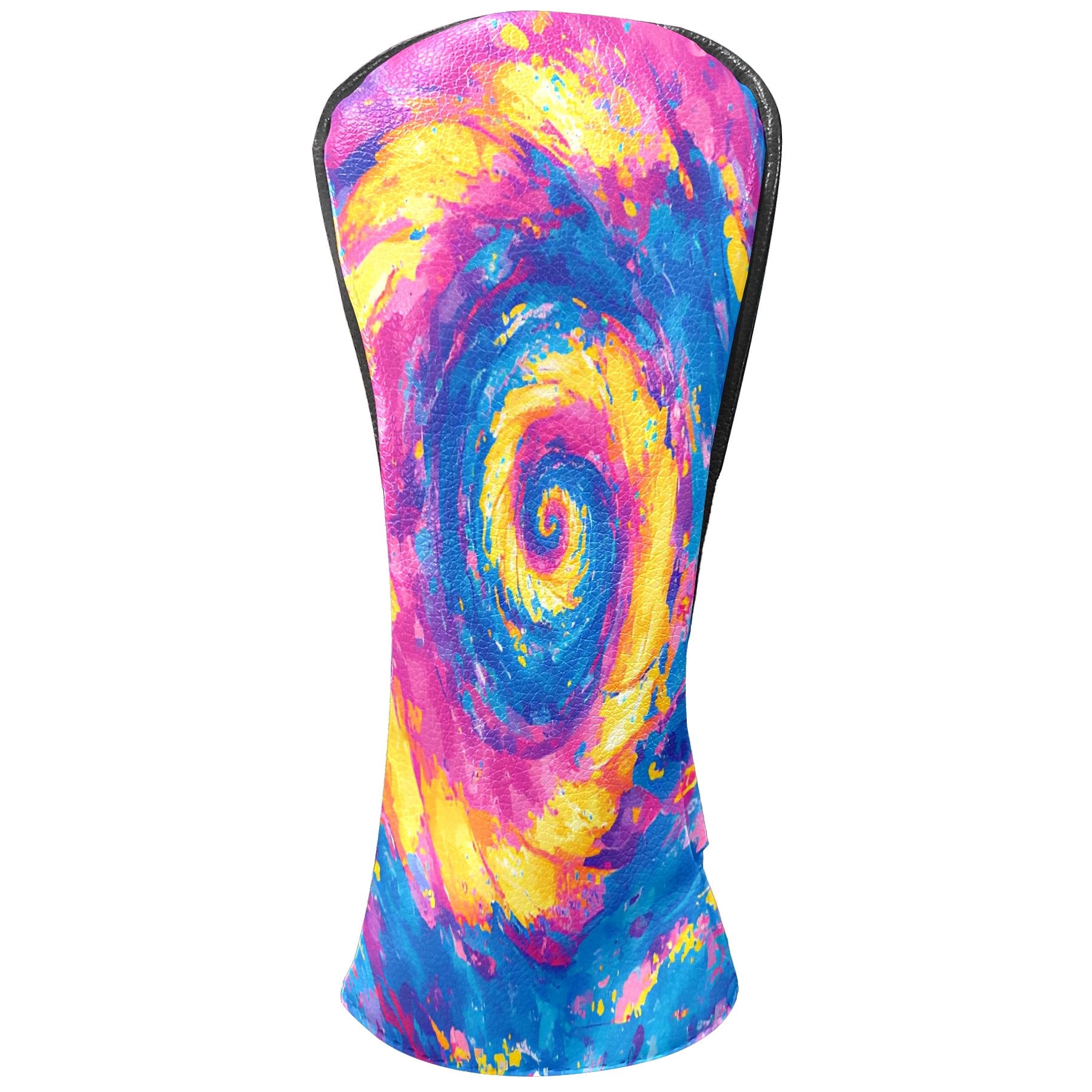 Golf Club Covers, Purple Swirl Premium PU Leather Driver Hybrid Putter Head Covers with Velvet Lining, Waterproof Golf Gifts for Men Women