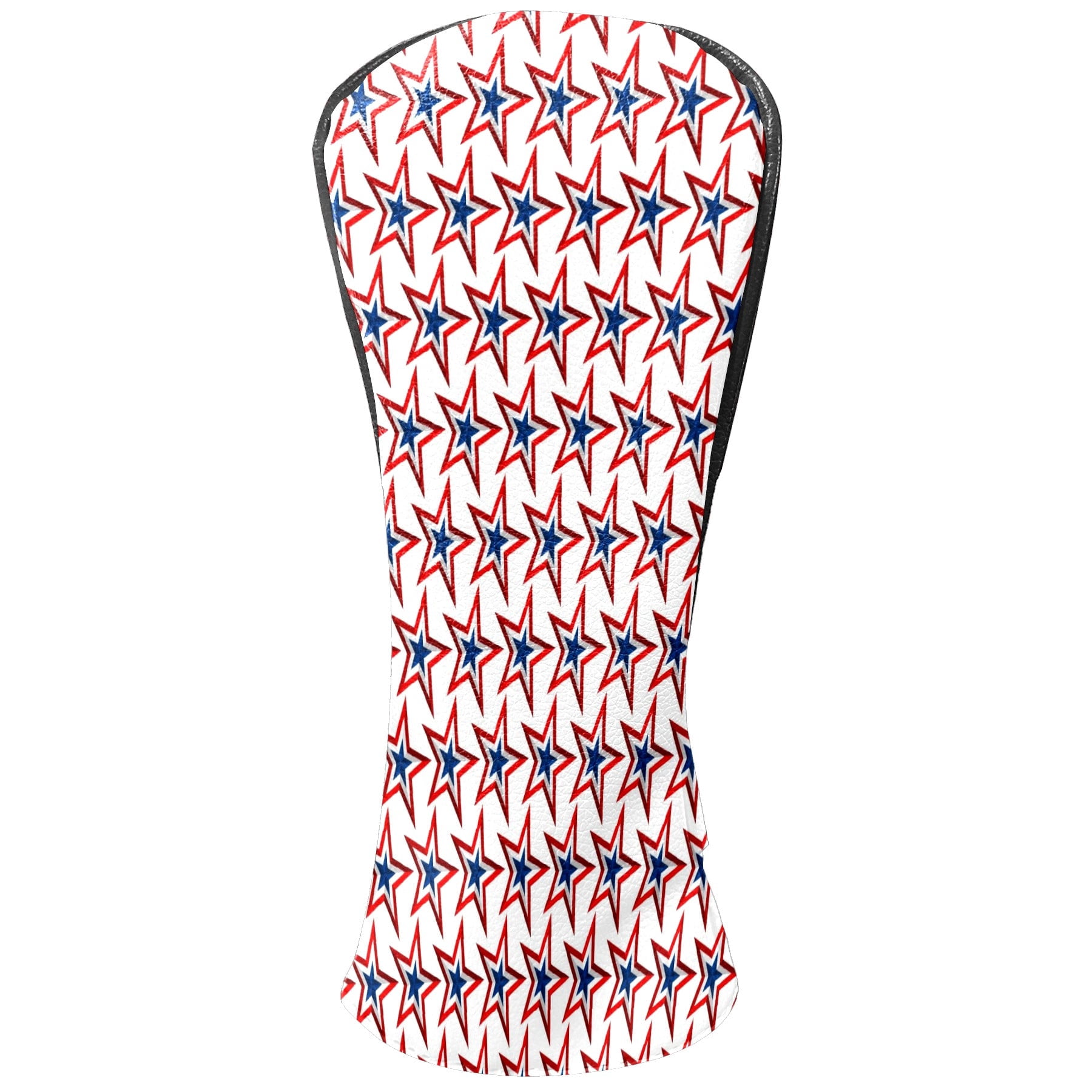 Golf Club Covers, Red Stars Premium PU Leather Driver Hybrid Putter Head Covers with Velvet Lining, Waterproof Golf Gifts for Men Women