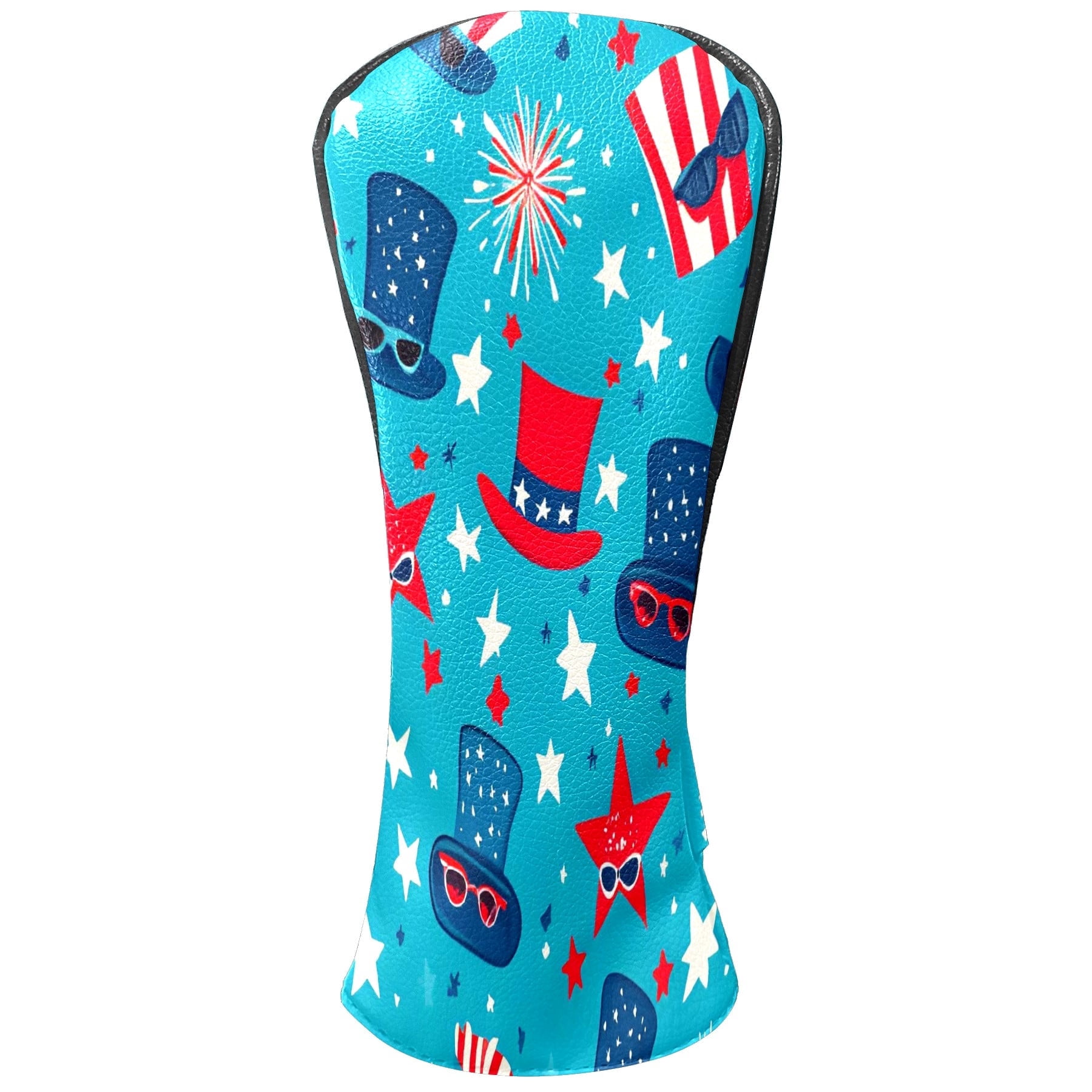 Golf Club Covers, RedBlue BalloonRose Premium PU Leather Driver Hybrid Putter Head Covers with Velvet Lining, Waterproof Golf Gifts for Men Women